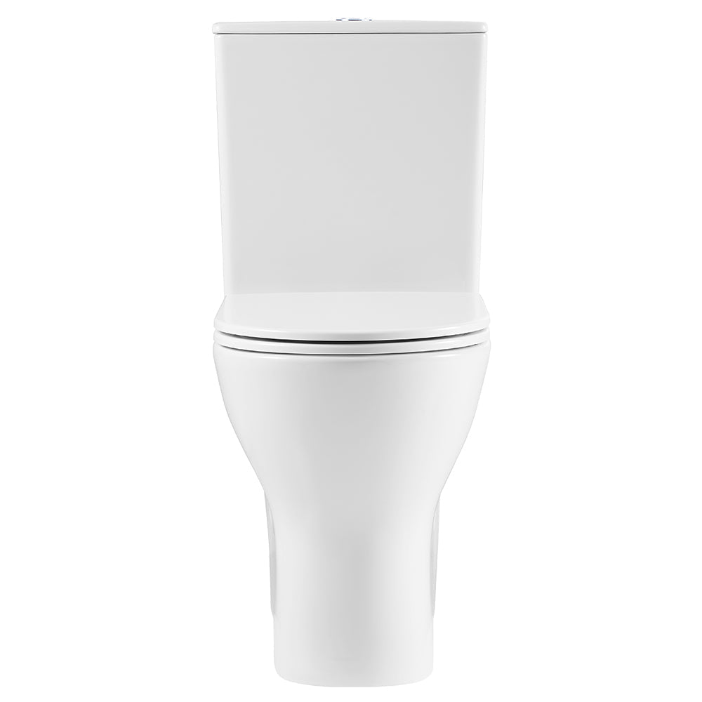 Tono Tornado Flush Slim Cistern Back-to-Wall Toilet Suite, Gloss White with Slim Seat