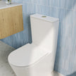 Tono Tornado Flush Slim Cistern Back-to-Wall Toilet Suite, Gloss White with Slim Seat