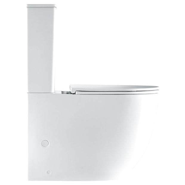 Joli Tornado Flush Slim Cistern Back-to-Wall Toilet Suite, Gloss White with Slim Seat