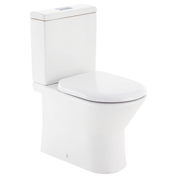 Escola Back-to-Wall Toilet Suite, Gloss White with Slim Seat