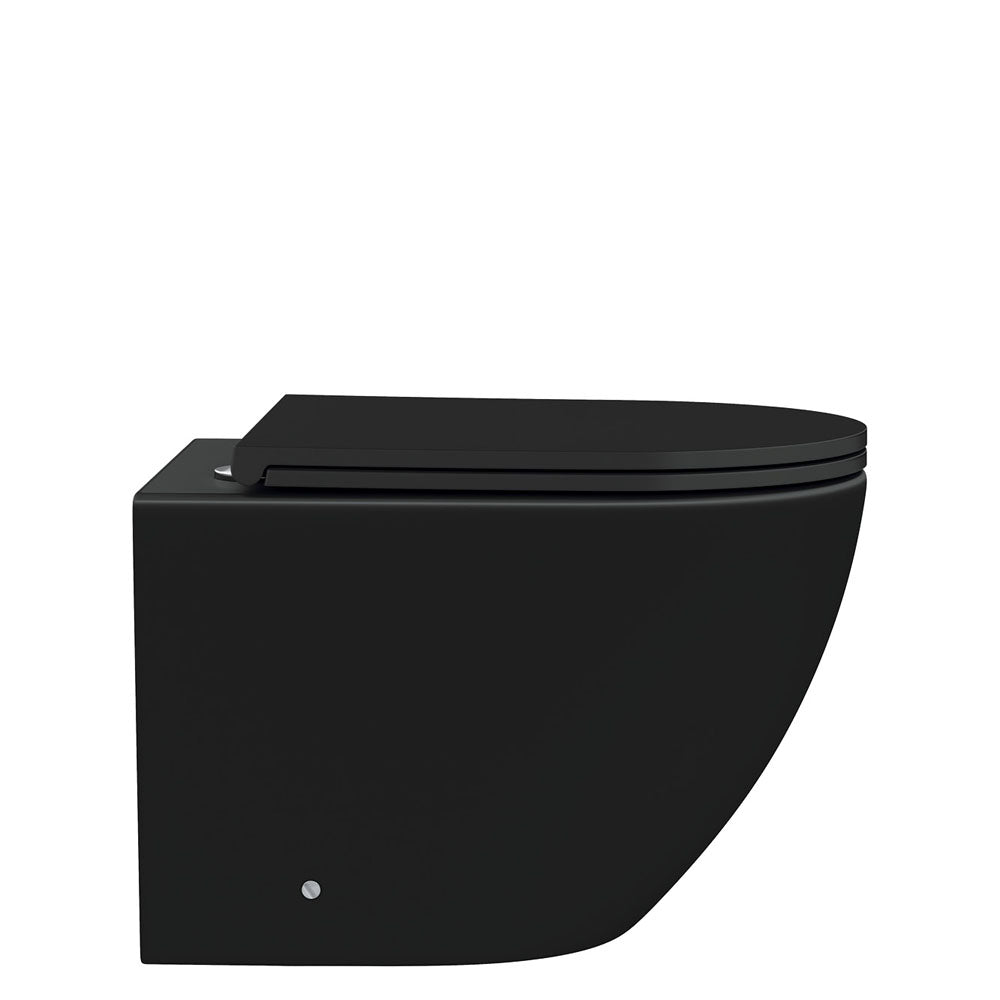 Koko Tornado Flush Wall Hung Toilet Suite, Matte Black