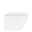 Koko Tornado Flush Wall Hung Toilet Suite, Gloss White with Slim Seat