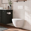 Fienza Koko Tornado Flush Wall-Hung Toilet Suite, Gloss White