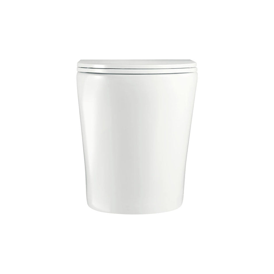 Aluca Tornado Flush Wall-Faced Toilet Suite, Gloss White with Slim Seat