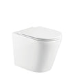 Aluca Tornado Flush Wall-Faced Toilet Suite, Gloss White with Slim Seat