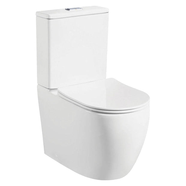 Hana Back-to-Wall Toilet Suite, Gloss White