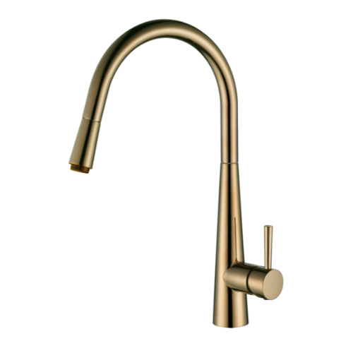 Kasper Pull-Out Kitchen Mixer - brushed-bronze