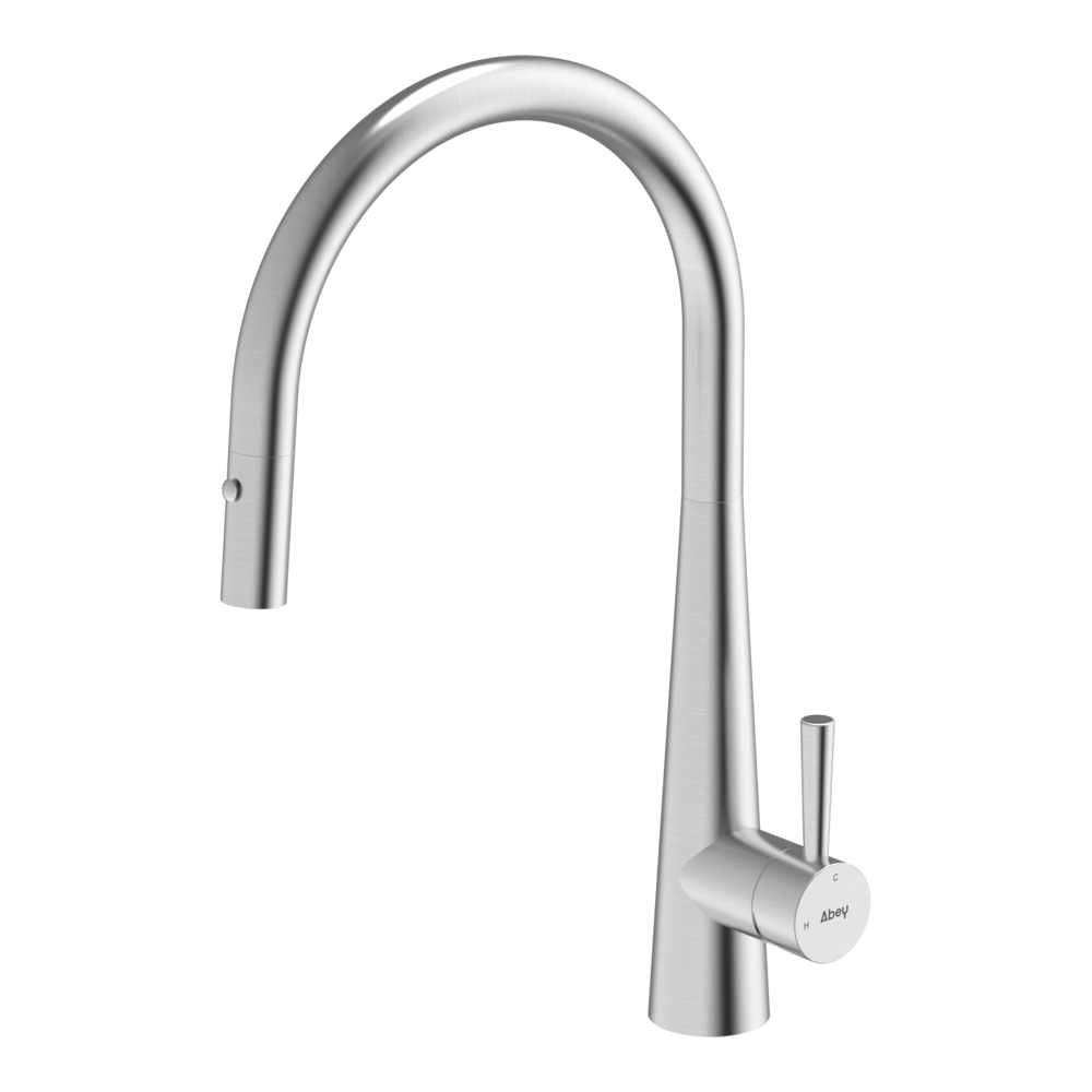 316 Gooseneck Pull Out Dual Spray Function Stainless Steel Kitchen Mixer