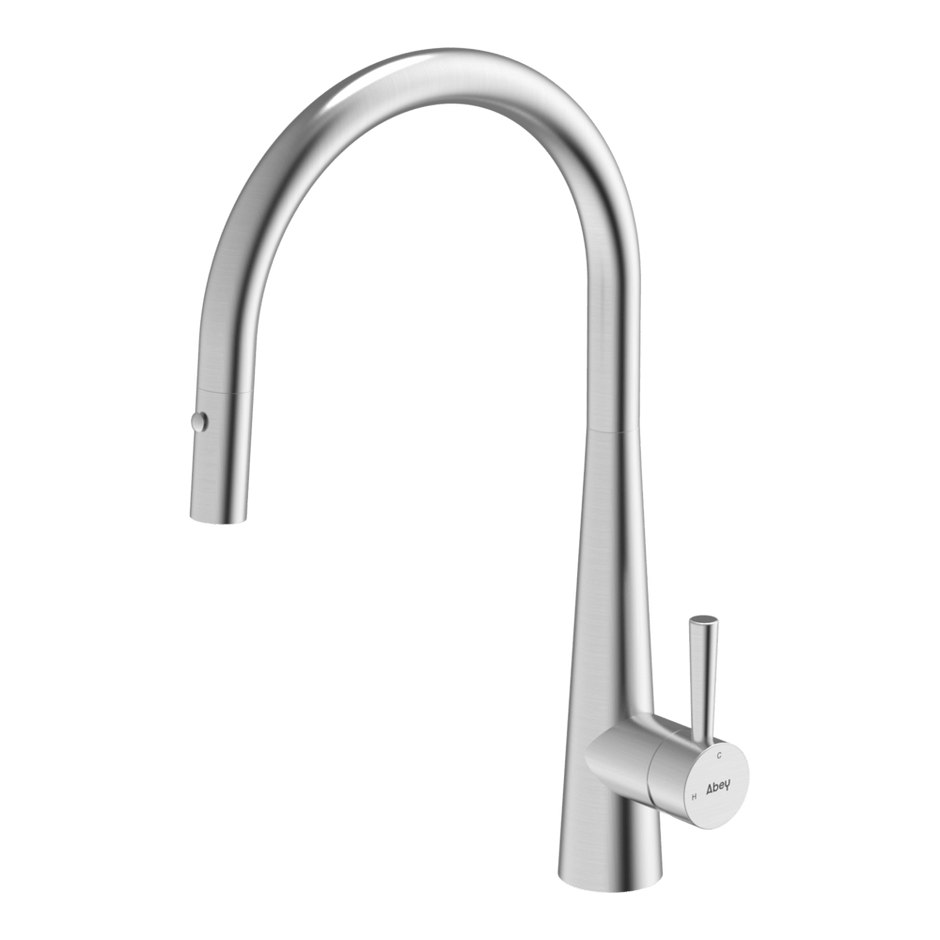 316 Gooseneck Pull Out Dual Spray Function Stainless Steel Kitchen Mixer