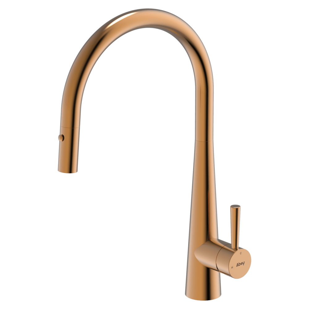 304 Gooseneck Pull Out with Dual Spray Function Kitchen Mixer in Artisan Copper