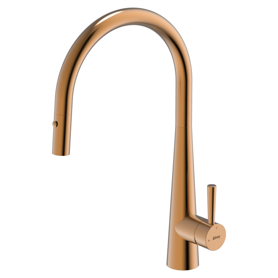 304 Gooseneck Pull Out with Dual Spray Function Kitchen Mixer in Artisan Copper