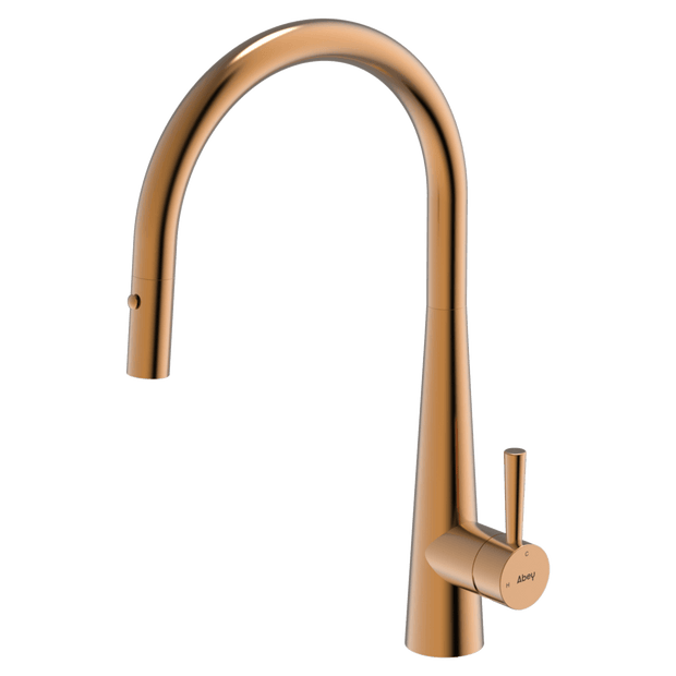 304 Gooseneck Pull Out with Dual Spray Function Kitchen Mixer in Artisan Copper