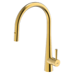 304 Gooseneck Pull Out with Dual Spray Function Kitchen Mixer in Eureka Gold