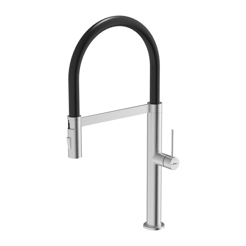 304 Chef Dual Spray Magnetic Pull Down Kitchen Mixer in Brushed Steel