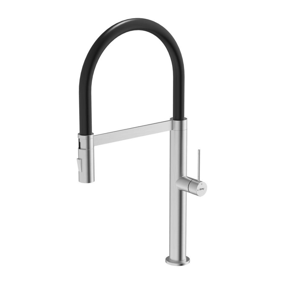 304 Chef Dual Spray Magnetic Pull Down Kitchen Mixer in Brushed Steel