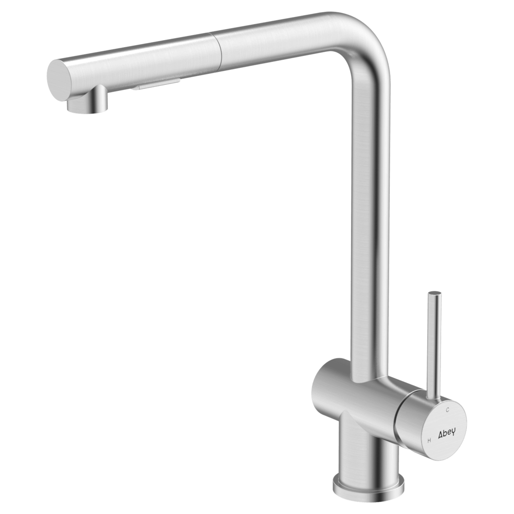304 Square Neck Kitchen Mixer with Dual Spray Pull Out