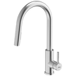 304 Gooseneck Pull Out Dual Spray Function Brushed Steel Kitchen Mixer