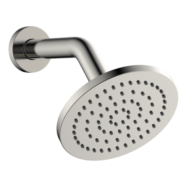 ABS 150mm Round Shower with 190mm Arm in Brushed Nickel