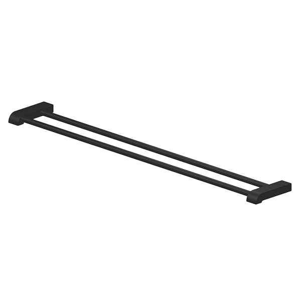 Park Avenue Adjustable Double Towel Rail 760mm in Black
