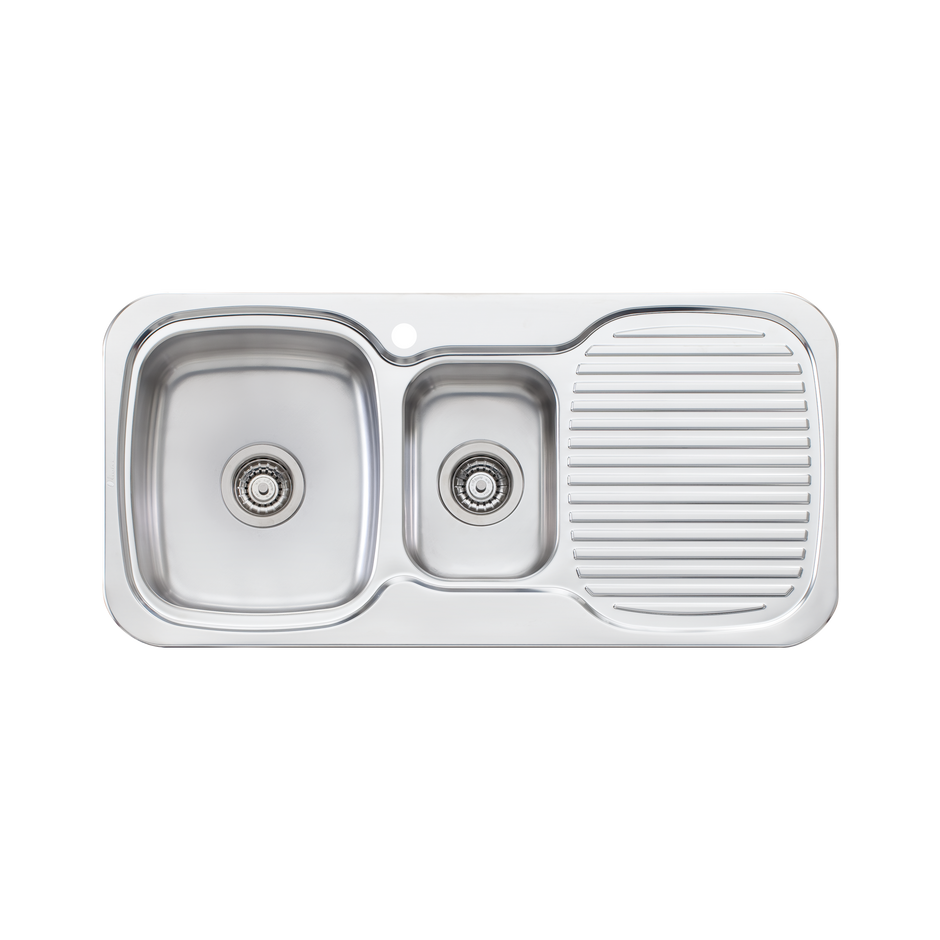 Lakeland 1 and 1/2 Bowl Sink With Drainer