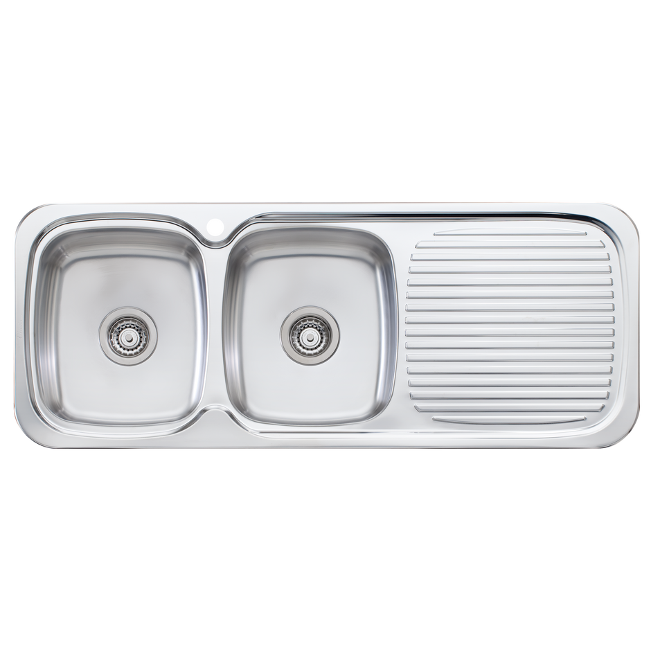 Lakeland Double Bowl Sink With Drainer