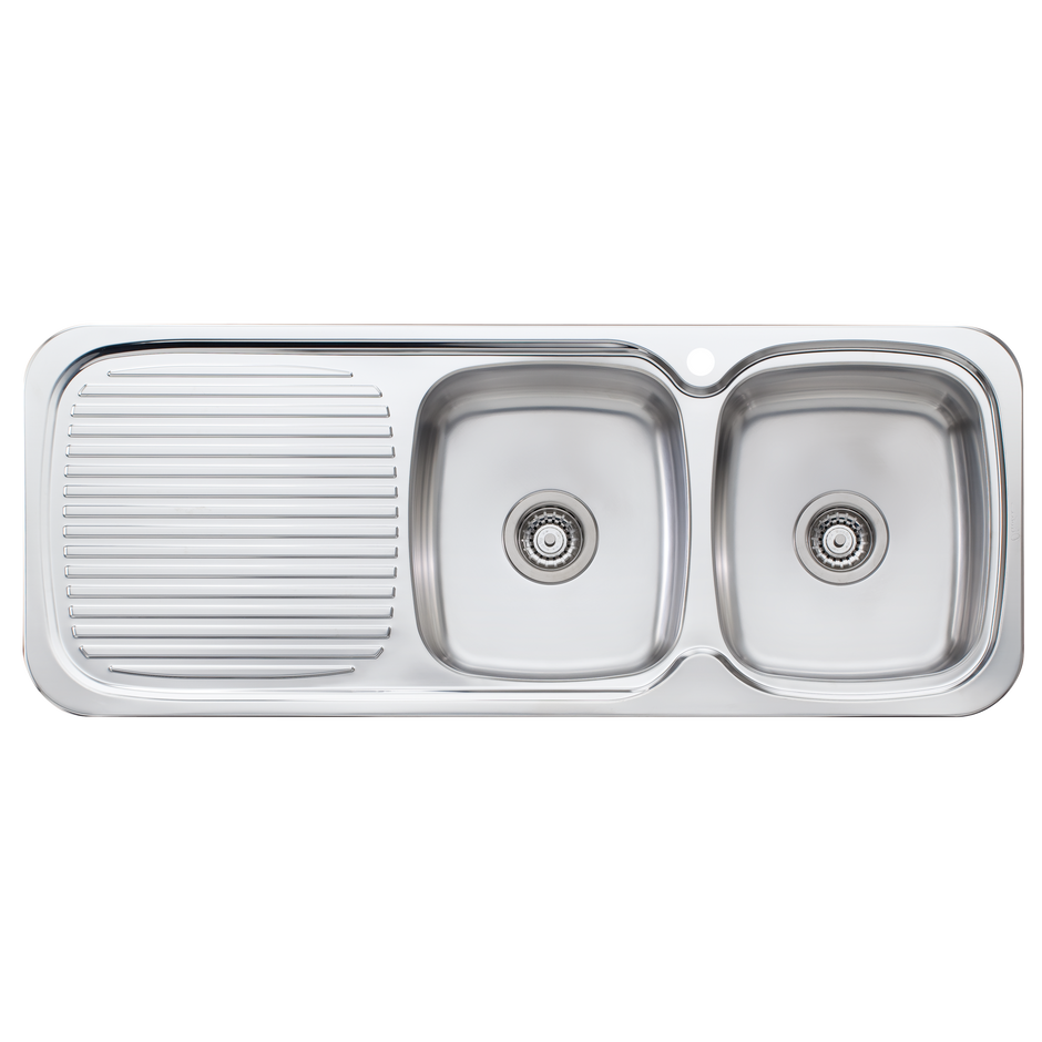 Lakeland Double Bowl Sink With Drainer