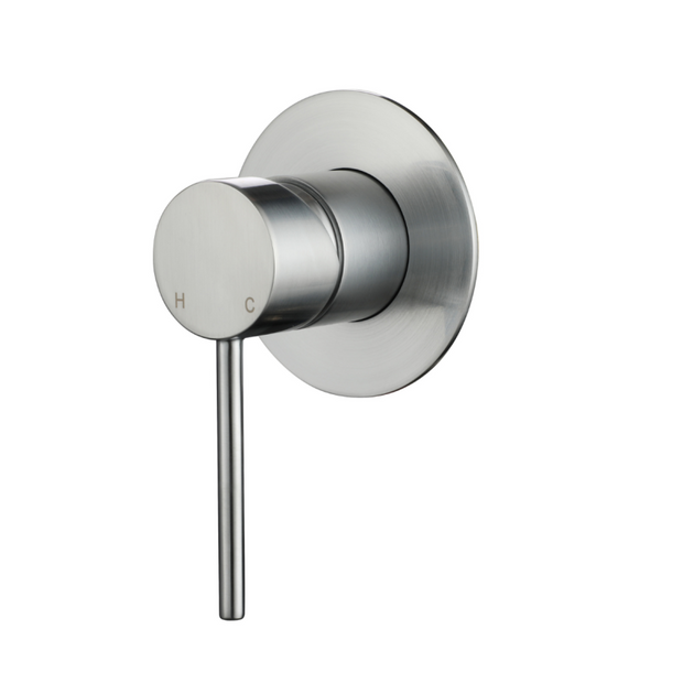 Star Mini Shower Mixer 80mm - brushed-chrome