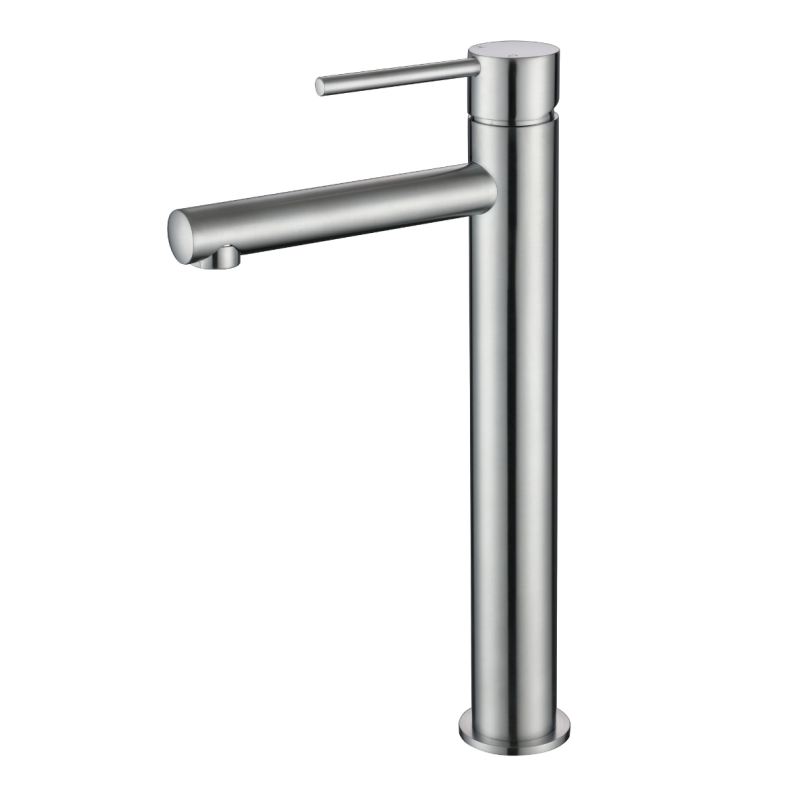 Star Mini High Rise Basin Mixer - brushed-chrome