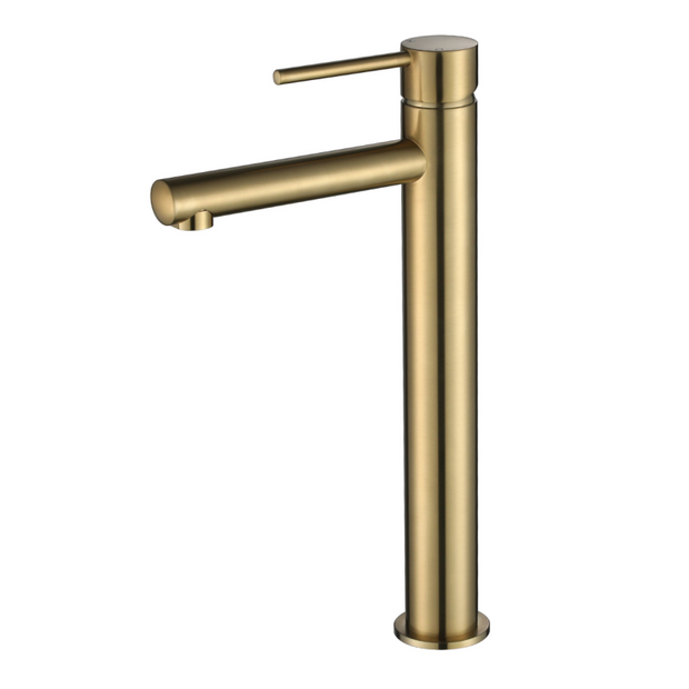 Star Mini High Rise Basin Mixer - brushed-bronze