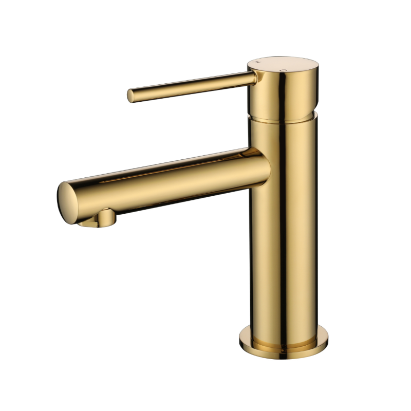 Star Mini Basin Mixer - polished-brass