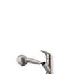 London Pull Out Spray Mixer in Brushed Nickel view 2