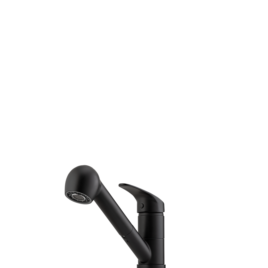 London Pull Out Spray Mixer in Matte Black