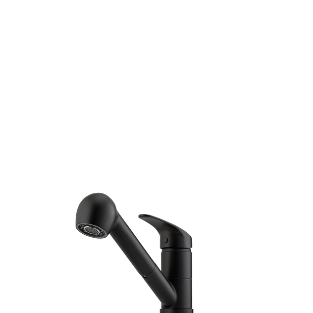 London Pull Out Spray Mixer in Matte Black