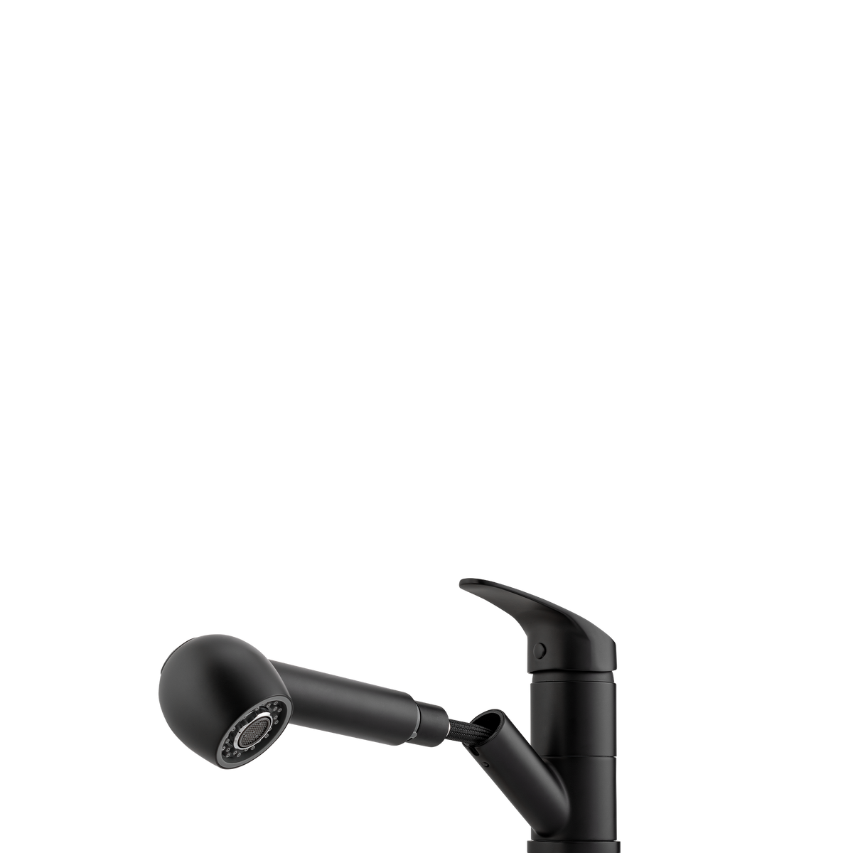 London Pull Out Spray Mixer in Matte Black view 2