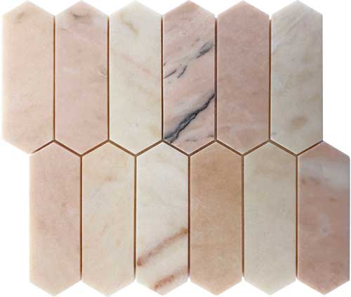 LONG HEX PINK HONED