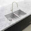 Lavello Kitchen Sink - Double Bowl 760 x 440 - PVD Brushed Nickel