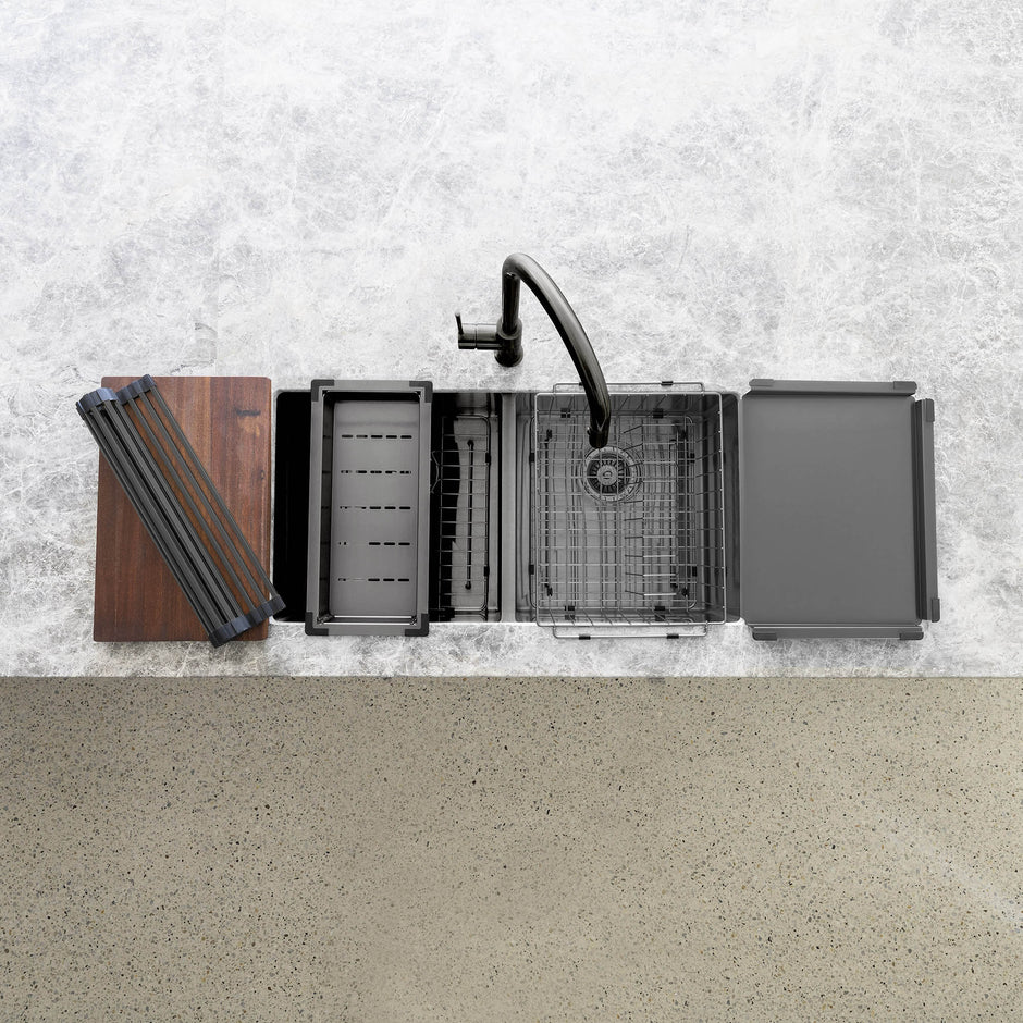 Lavello Dish Draining Tray - PVD Gunmetal Black