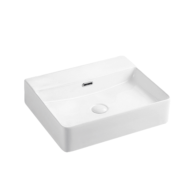 Vela Wall Hung Rectangle Basin with Overflow 1TH
