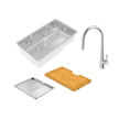 Lucia Bowl and Three Quarter With KTA014-BR Kitchen Mixer, Drain Tray and Cutting Board
