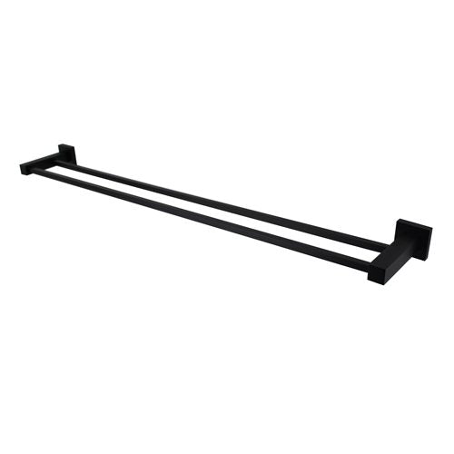 Lux Double Towel Rail 600mm - matte-black