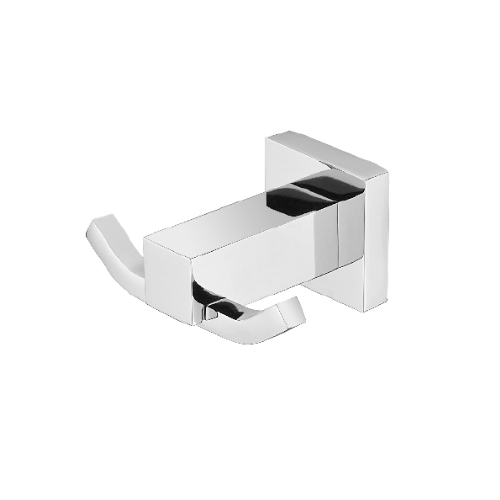 Lux Double Robe Hook - chrome