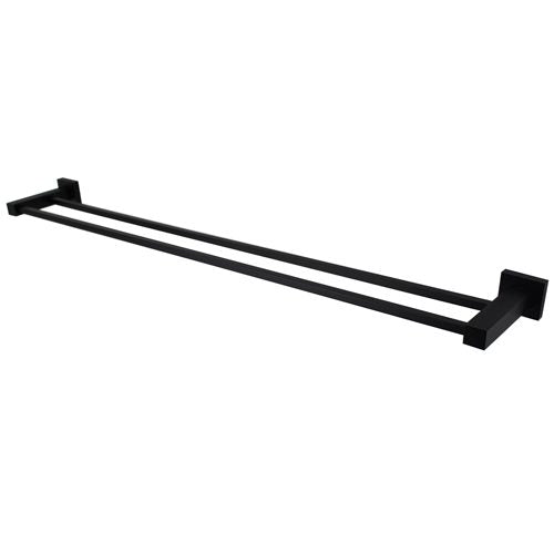 Lux Double Towel Rail 750mm - matte-black