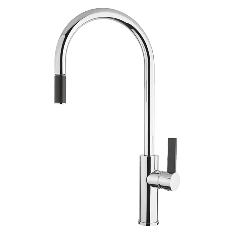 Luz Gooseneck Pull-Out Mixer in Chrome