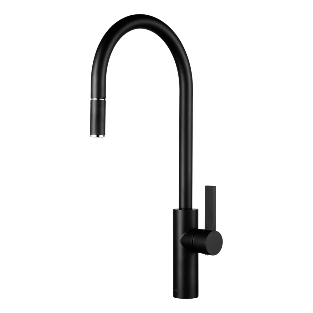 Luz Gooseneck Pull-Out Mixer in Black