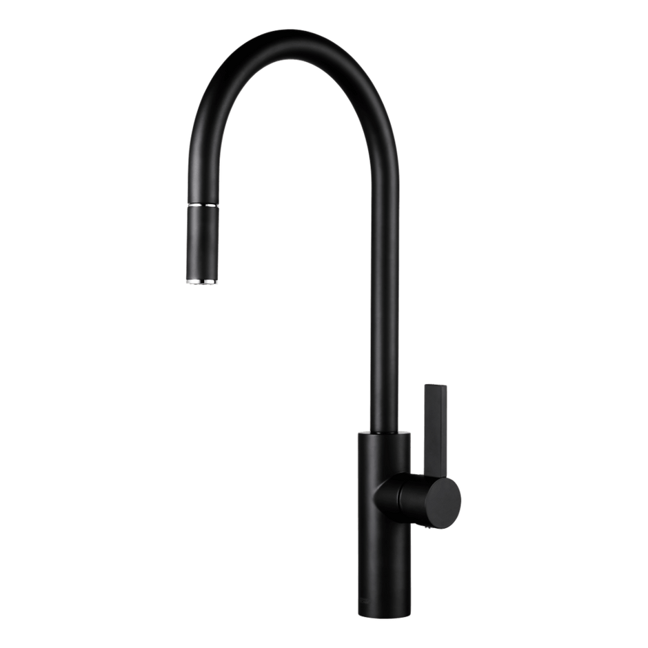 Luz Gooseneck Pull-Out Mixer in Black