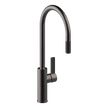 Luz Gooseneck Pull-Out Mixer in Black Brushed Nickel