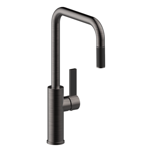 Luz Kitchen Mixer With Pull-Out in Black Brushed Nickel