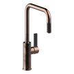 Luz Kitchen Mixer With Pull-Out in Natural Brass