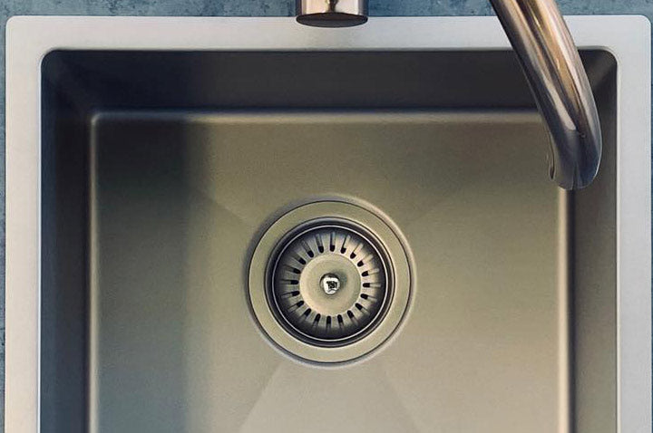 Lavello Kitchen Sink - One & Half Bowl 670 x 440 - PVD Brushed Nickel
