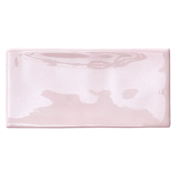 Luxe Blush Pink Gloss Porcelain Tiles 76x152mm tile